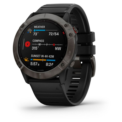 Смарт-часы Garmin Fenix 6X Sapphire DLC черный фото 6