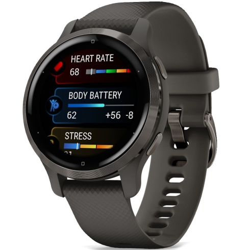 Смарт-часы Garmin Venu 2S 40 мм AMOLED графитовый/силикон фото 2