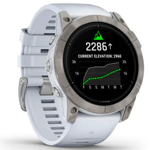 Смарт-часы Garmin Epix Gen 2 Pro 51 мм AMOLED сапфир/белый, силикон фото 2