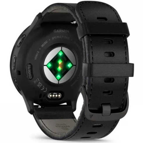 Смарт-часы Garmin Venu 3 45 мм AMOLED черный/кожа фото 8