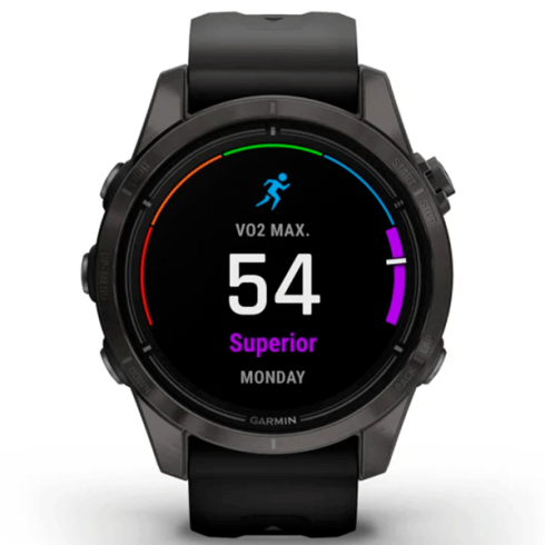 Смарт-часы Garmin Epix Gen 2 Pro 42 мм AMOLED сапфир/темный, силикон фото 2