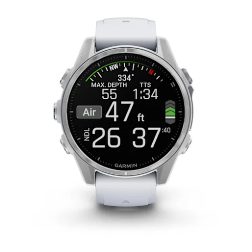 Смарт-часы Garmin Fenix 8 43 мм AMOLED стекло/серебро, силикон фото 4