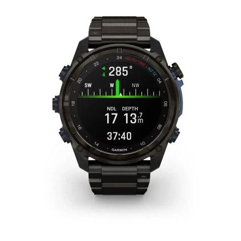 Смарт-часы Garmin Descent Mk3i 51 мм AMOLED сапфир/карбоново-серый DLC титан, титановый браслет фото 9