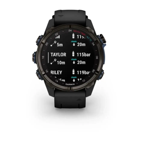 Смарт-часы Garmin Descent Mk3i 43 мм AMOLED сапфир/карбоново-серый DLC титан, черный силикон фото 13