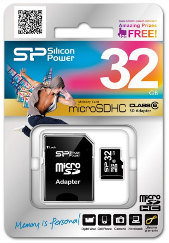 Карта памяти microSD Silicon Power 32 GB (class 10) фото 2