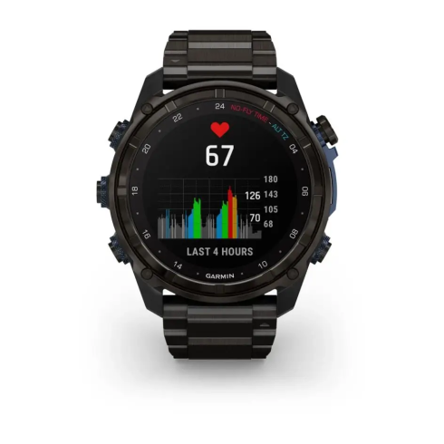 Смарт-часы Garmin Descent Mk3i 51 мм AMOLED сапфир/карбоново-серый DLC титан, титановый браслет фото 8