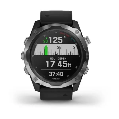 Смарт-часы Garmin Descent Mk2 52 мм AMOLED сапфир/черный, силикон фото 9