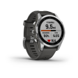 Смарт-часы Garmin Fenix 7S серебро/графит, силикон фото 4