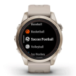 Смарт-часы Garmin Fenix 7S Pro 42 мм Solar сапфир/песочный, силикон фото 10