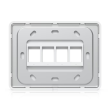 Панель Ubiquiti Universal Paintable Keystone Wall Plate, 4-Pack (4-Port) фото 5