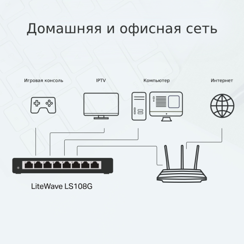 Коммутатор TP-Link LS108G фото 8
