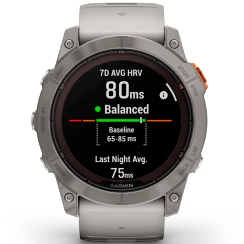 Смарт-часы Garmin Fenix 7X Pro 51 мм Solar сапфир/светлый, оранжевый силикон фото 5