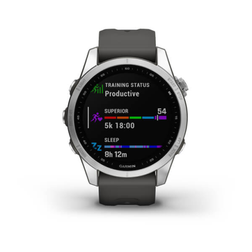 Смарт-часы Garmin Fenix 7S серебро/графит, силикон фото 5