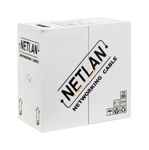 Кабель сетевой UTP Cat5 NETLAN внутренний, PVC, серый, 500м фото 1