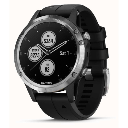 Смарт-часы Garmin Fenix 5 Plus черный/серебряный фото 2