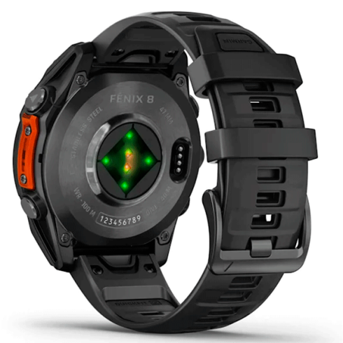 Смарт-часы Garmin Fenix 8 47 мм AMOLED стекло/темный, силикон фото 8