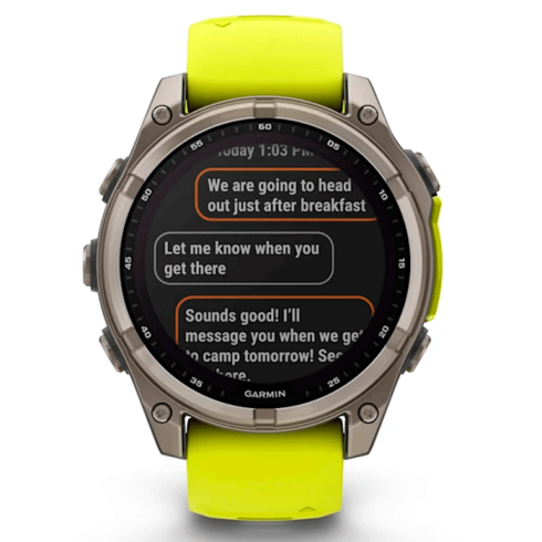 Смарт-часы Garmin Fenix 8 47 мм Solar сапфир/светло-зеленый, силикон фото 7