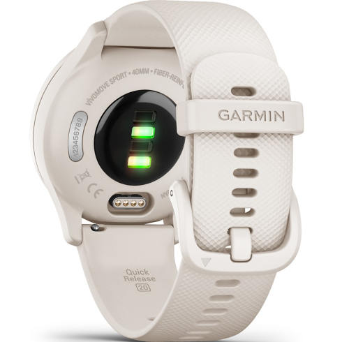Смарт-часы Garmin Vivomove Sport, стекло/полимер, бежевые/силикон фото 6
