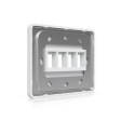 Панель Ubiquiti Universal Paintable Keystone Wall Plate, 4-Pack (4-Port) фото 4
