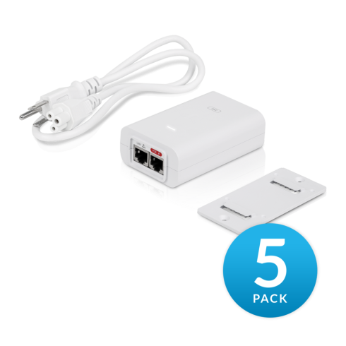 Комплект PoE-инжекторов Ubiquiti POE-24-24W-G-5P фото 1