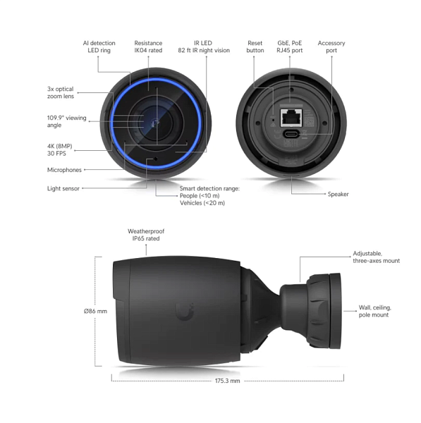 IP-камера Ubiquiti UniFi Protect AI Professional 4K