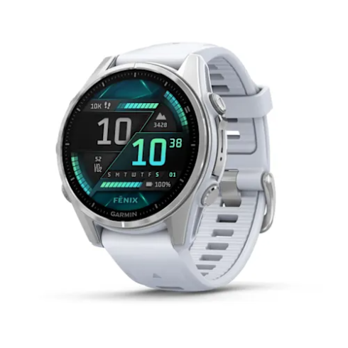 Смарт-часы Garmin Fenix 8 43 мм AMOLED стекло/серебро, силикон фото 1