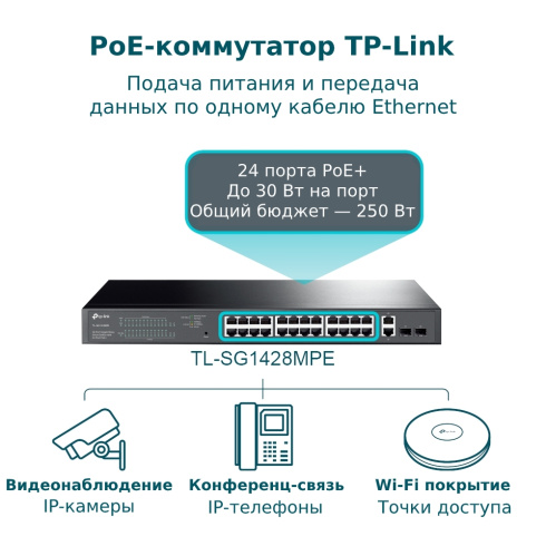 Коммутатор Tp-Link TL-SG1428PE фото 4