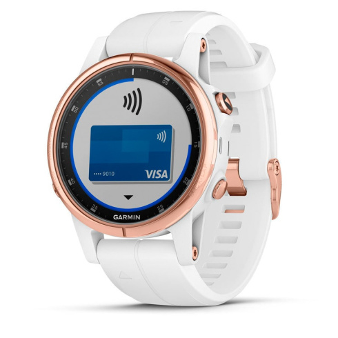 Смарт-часы Garmin Fenix 5S Plus Sapphire белый/золотой фото 4
