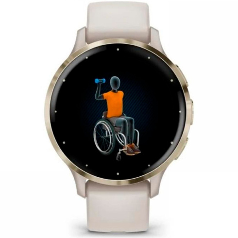 Смарт-часы Garmin Venu 3S 41 мм AMOLED айвори/силикон фото 5
