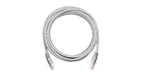 Патч-кабель NETLAN U/UTP 4 пары, Cat5e, PVC нг(B), серый, 0,3 м. уп-ка 10 шт. фото 1