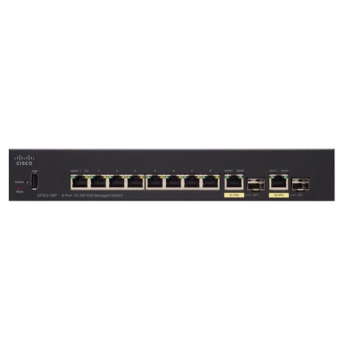 PoE коммутатор Cisco SF352-08P-K9-EU фото 2