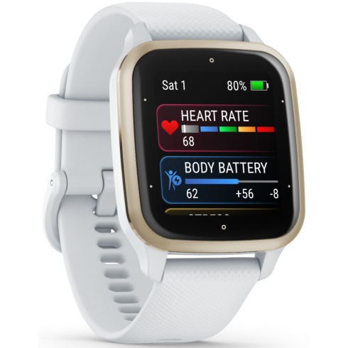 Смарт-часы Garmin Venu Sq 2 40 мм AMOLED белый/силикон фото 3
