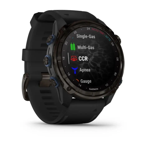 Смарт-часы Garmin Descent Mk3i 51 мм AMOLED сапфир/карбоново-серый DLC титан, черный силикон фото 2