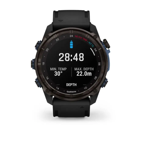 Смарт-часы Garmin Descent Mk3i 51 мм AMOLED сапфир/карбоново-серый DLC титан, черный силикон фото 9