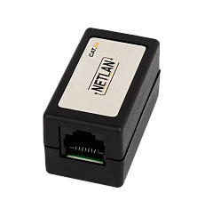Кабельный соединитель NETLAN RJ45-RJ45 (8P8C), Кат.5e (Класс D), 100МГц, неэкранированный 1 шт
