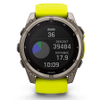 Смарт-часы Garmin Fenix 8 51 мм Solar сапфир/светло-зеленый, силикон фото 4