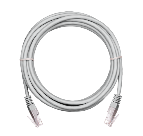 Патч-кабель NETLAN U/UTP 4 пары, Cat6, BC, серый, 5 м, 10 шт фото 1