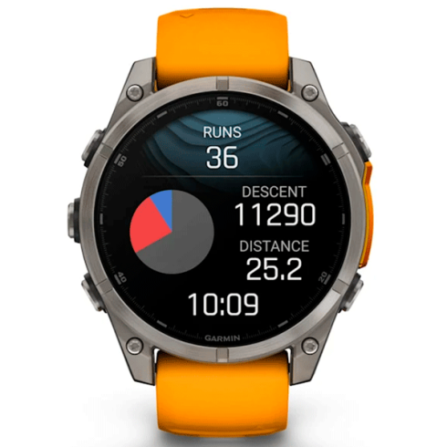 Смарт-часы Garmin Fenix 8 47 мм AMOLED сапфир/оранжевый, силикон фото 3