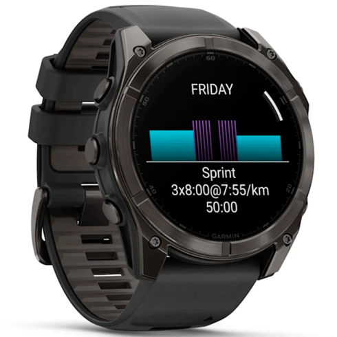 Смарт-часы Garmin Fenix 8 51 мм AMOLED сапфир/темно-серый, силикон фото 12