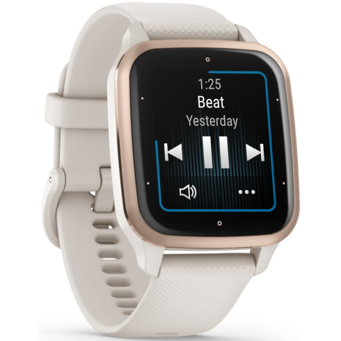 Смарт-часы Garmin Venu Sq 2 Music 40 мм AMOLED бежевый/силикон фото 4