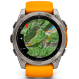 Смарт-часы Garmin Fenix 8 51 мм AMOLED сапфир/оранжевый, силикон фото 6