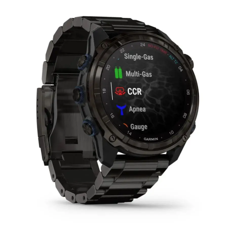 Смарт-часы Garmin Descent Mk3i 51 мм AMOLED сапфир/карбоново-серый DLC титан, титановый браслет фото 3