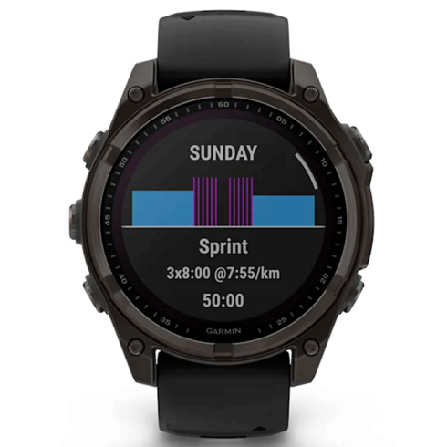 Смарт-часы Garmin Fenix 8 47 мм Solar сапфир/темно-серый, силикон фото 7