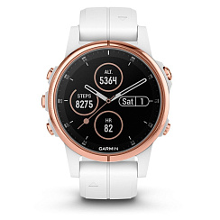 Смарт-часы Garmin Fenix 5S Plus Sapphire белый/золотой
