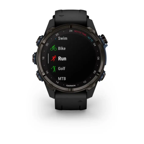 Смарт-часы Garmin Descent Mk3i 43 мм AMOLED сапфир/карбоново-серый DLC титан, черный силикон фото 6
