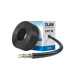 Кабель сетевой DLAN UTP-5e 4x2x0,50 PE, внешний 305м