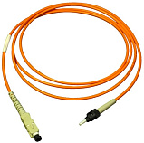Оптический патч-корд SC/ST UPC OM4 3 метра оранжевый