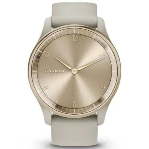 Смарт-часы Garmin Vivomove Trend, стекло/полимер, кремовое золото/серый силикон фото 4
