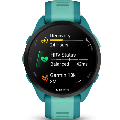 Смарт-часы Garmin Forerunner 165 Music AMOLED бирюзовые/силикон фото 6