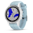 Смарт-часы Garmin Fenix 5S Plus белый/голубой фото 4